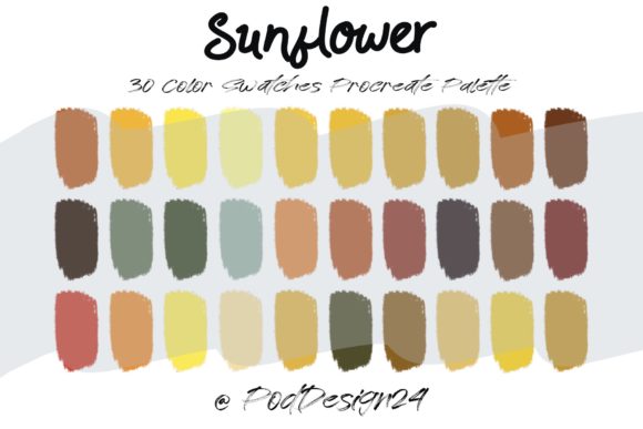 Bring Sunny Vibes to Your Canvas: The Procreate Sunflower Palette