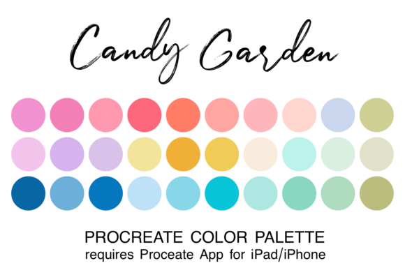 Candy Garden Procreate Color Palette: A Sweet and Floral Digital Toolkit