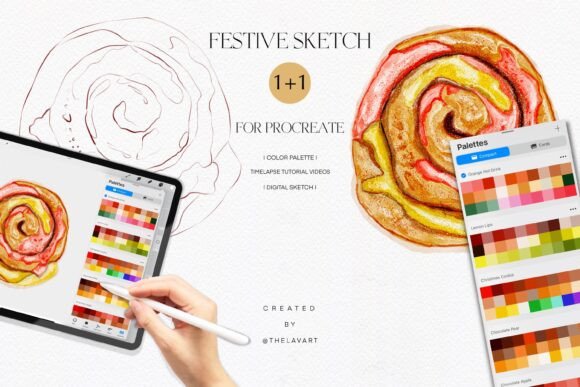 Creamy Bun Sketch & Color Palette: A Delicious Way to Practice Art