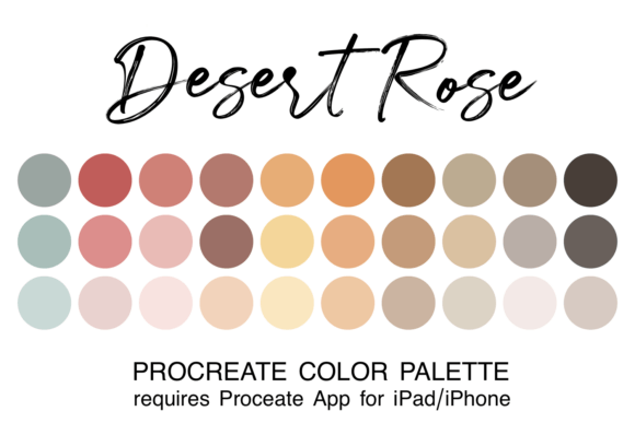 Desert Rose Procreate Color Palette: Your Go-To for Earthy Designs