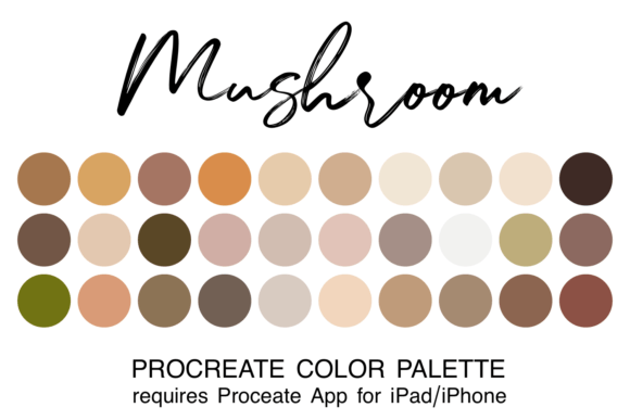 Earthy, Whimsical Color: The Mushroom Procreate Palette