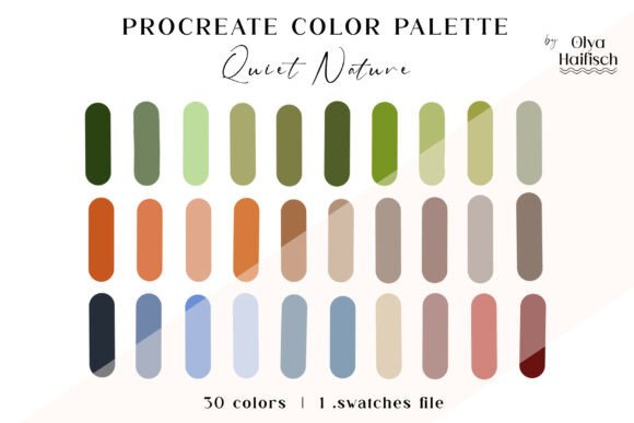 Elevate Your Art with Natural Procreate Color Swatches