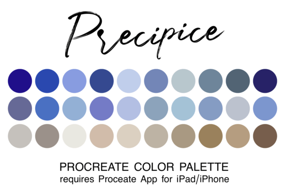 Elevate Your Art with the Precipice Procreate Color Palette