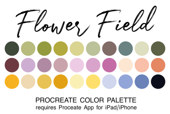 Flower Field Procreate Color Palette: Your Shortcut to Beautiful Art