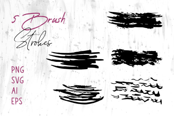 Grunge Brush Strokes Black Color: Raw Texture for Impactful Design