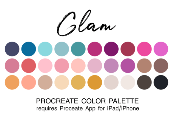 Instant Sophistication with the Glam Procreate Color Palette
