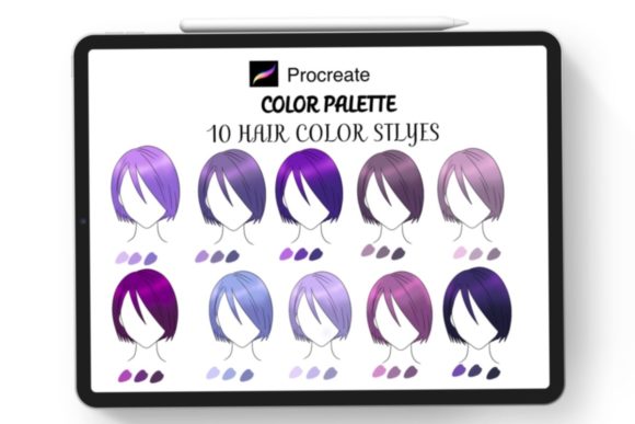 Procreate Color Palette: Mastering Vibrant Purple Hair Tones