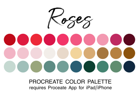 Roses Procreate Color Palette: Your Shortcut to Cohesive Art