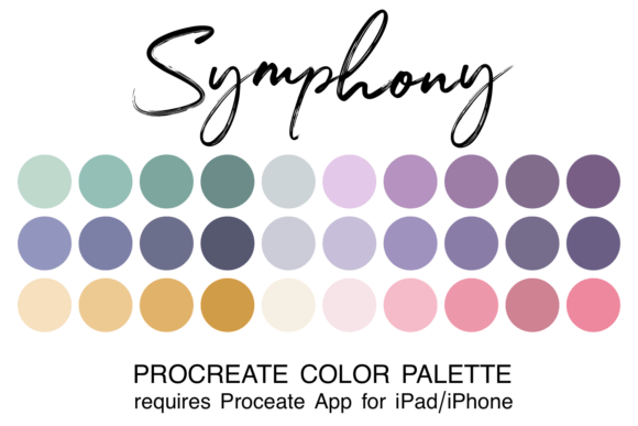 Symphony Procreate Color Palette: Curated Color Harmony