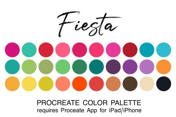 Unleash Creativity with the Fiesta Procreate Color Palette
