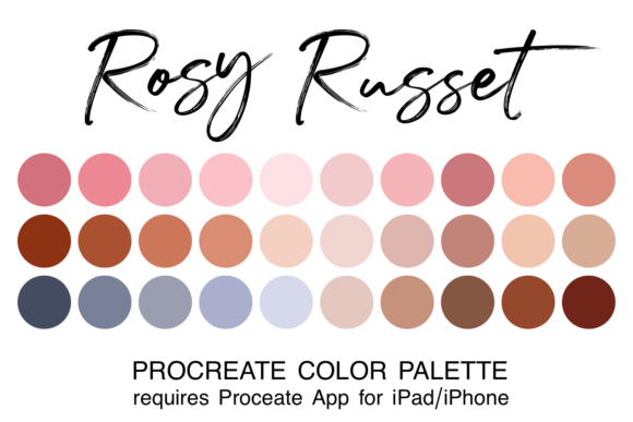 Unleash Warmth with the Rosy Russet Procreate Palette