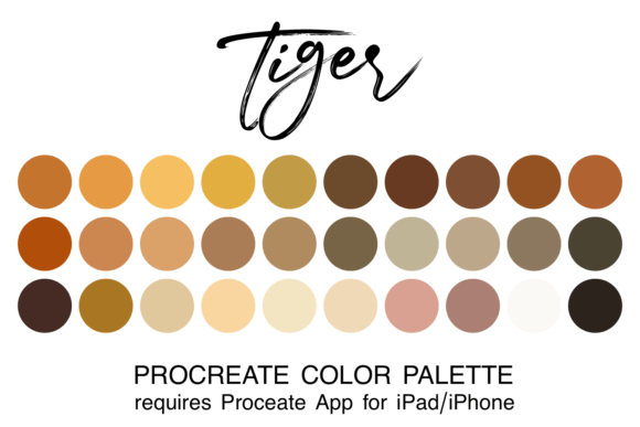 Unleash Your Creativity with the Tiger Procreate Color Palette