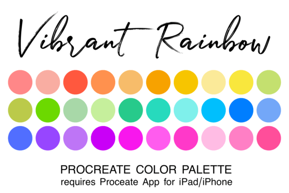 Unlock Creative Flow with the Vibrant Rainbow Procreate Color Palette