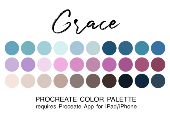 Unlock Effortless Artistry with the Grace Procreate Color Palette
