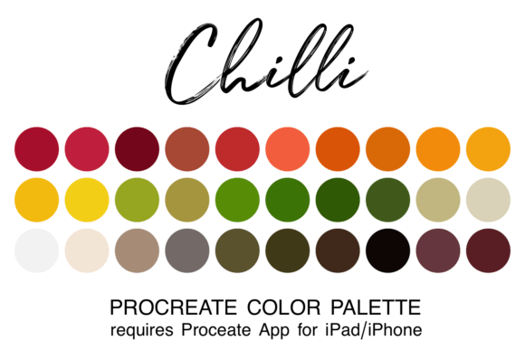 Warm Up Your Artwork with the Chilli Procreate Color Palette